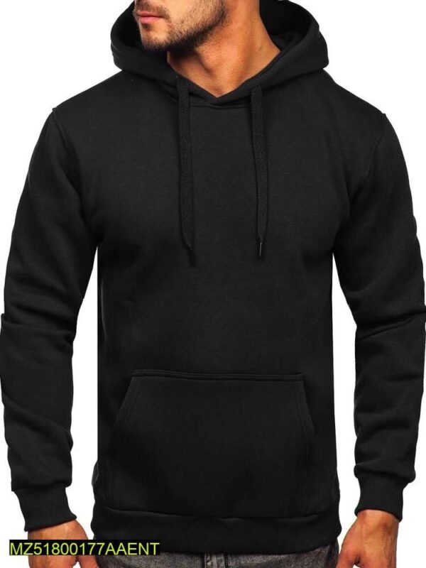 Black Plain Hoodie