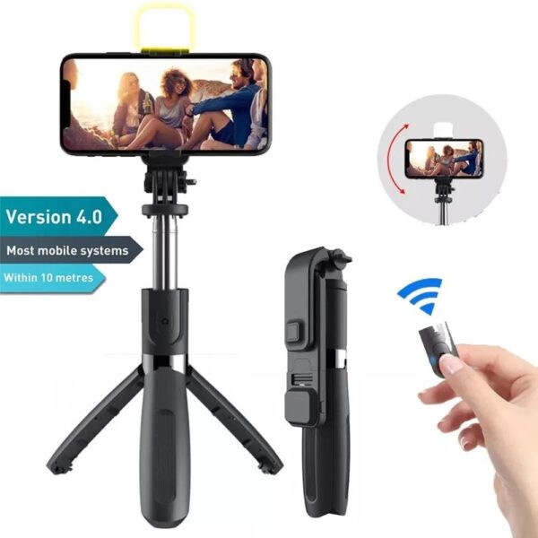 SELFIE STICK WITH LED TRIPOD STAND