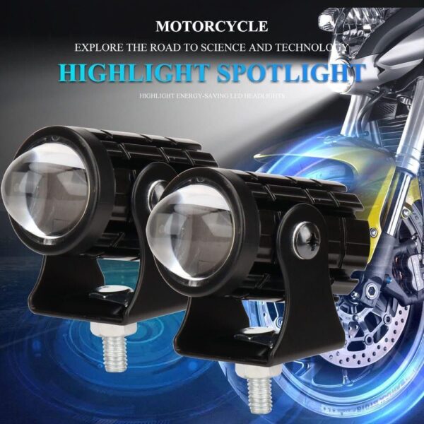 2 Pcs Bike Safety Fog light Yellow and White - Image 4