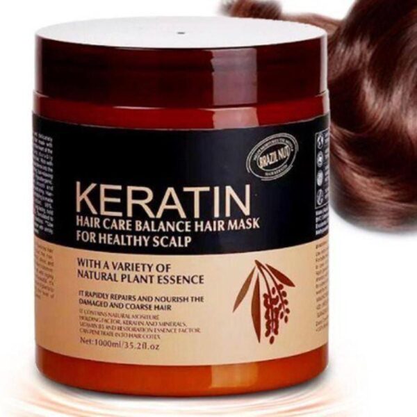 Keratin Hair Mask Treatment Restore, Strengthen (500ml) - Image 3